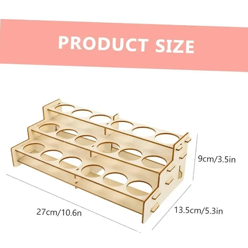 Rak Cat Kayu untuk Botol Pigme - Art Craft Display ulasan dan harga
