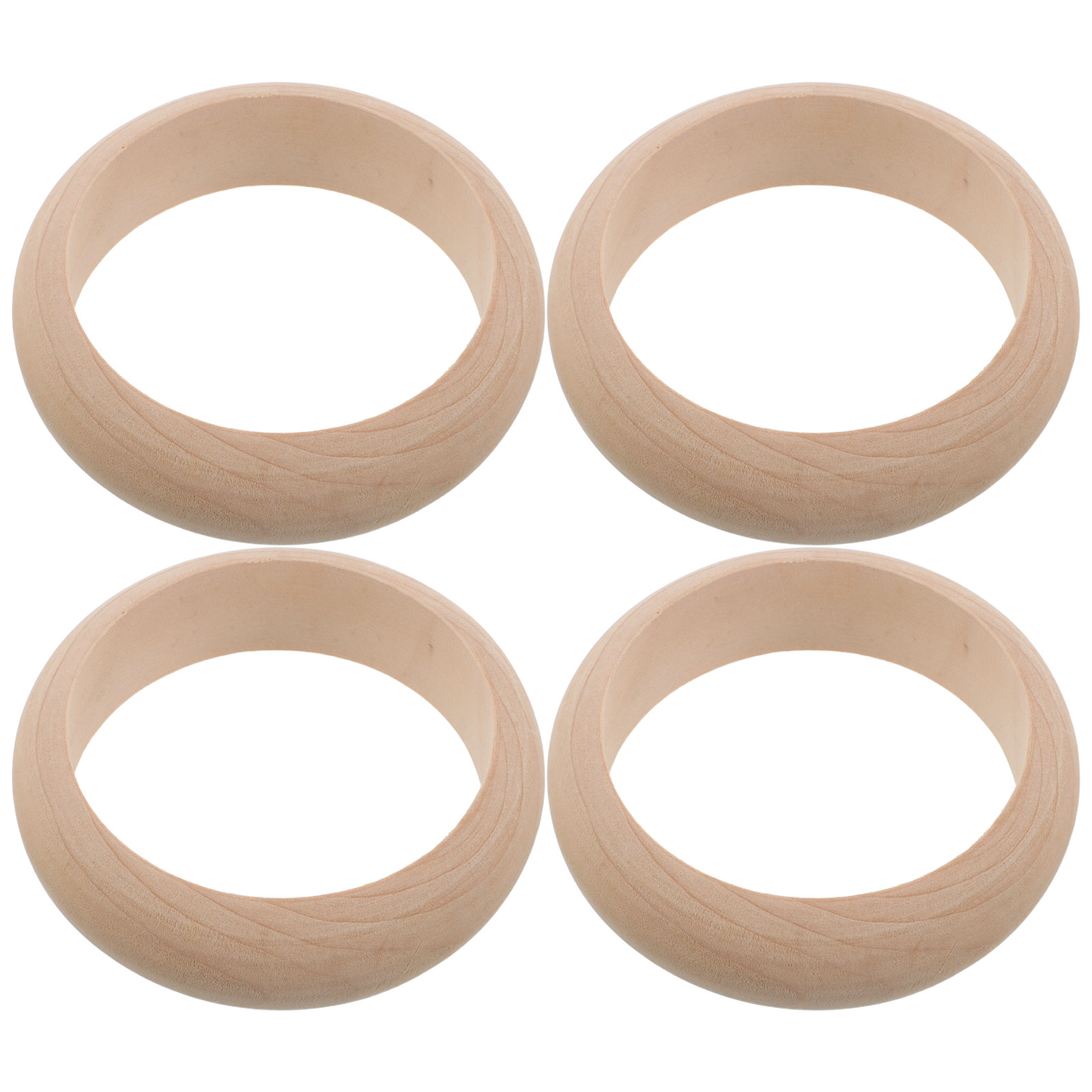 4Pcs Gelang Kayu Solid Kosong  - Art Craft Wood ulasan dan harga