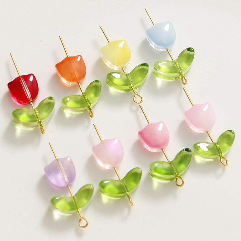 Manik-manik Bunga Lampwork 30P - Art Craft Usa ulasan dan harga