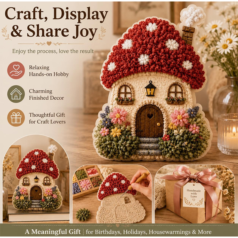 Kit Seni Poke Kain 3D Rumah Ja - Art Craft Display ulasan dan harga