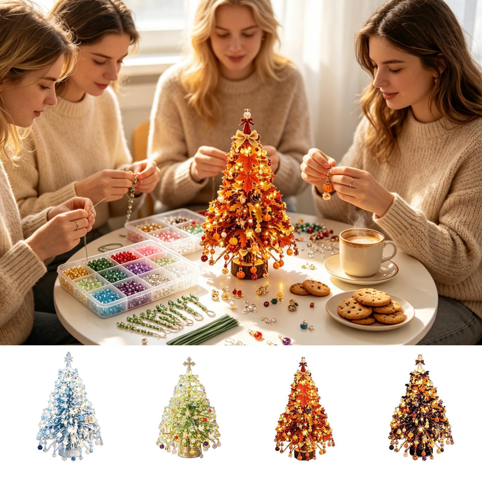 Kit Pohon Natal Berhias Manik- - Art Craft Christmas Tree ulasan dan harga