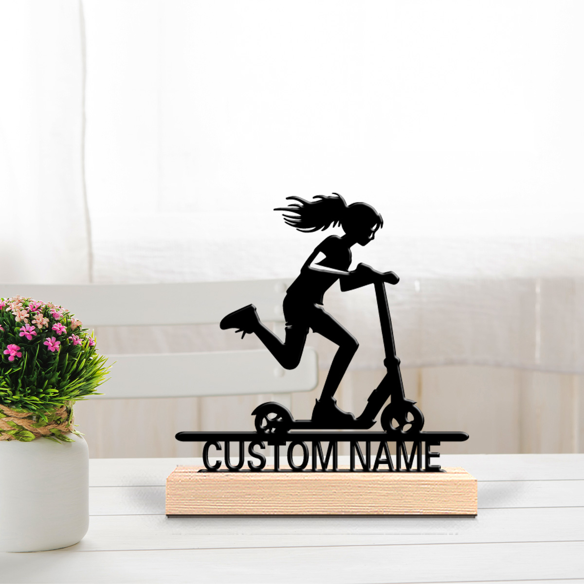 1 buah patung besi skuter deng - Art Craft Wood ulasan dan harga