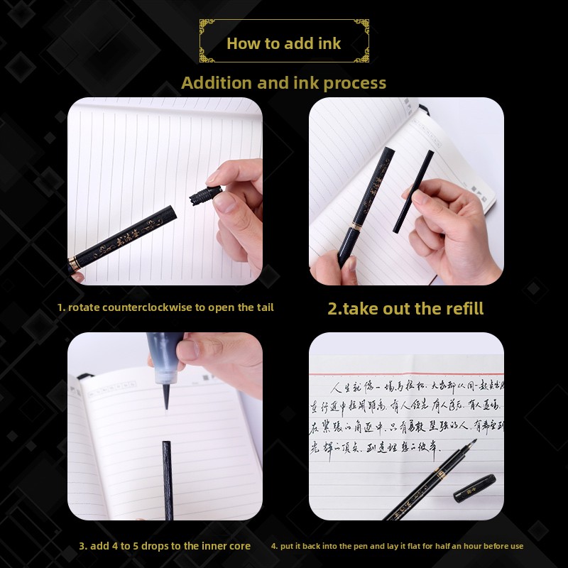 4 Buah/Set Pena Spidol Seni Ka - Calligraphy Pen Set ulasan dan harga