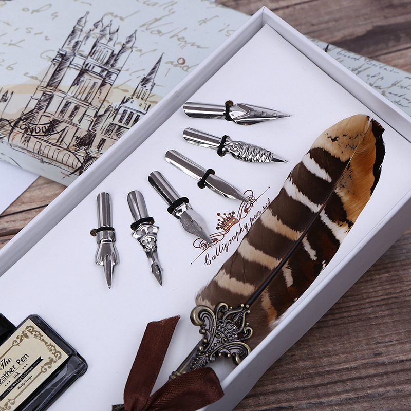 Set Tinta Pena Celup Bulu Retr - Calligraphy Pen Set ulasan dan harga