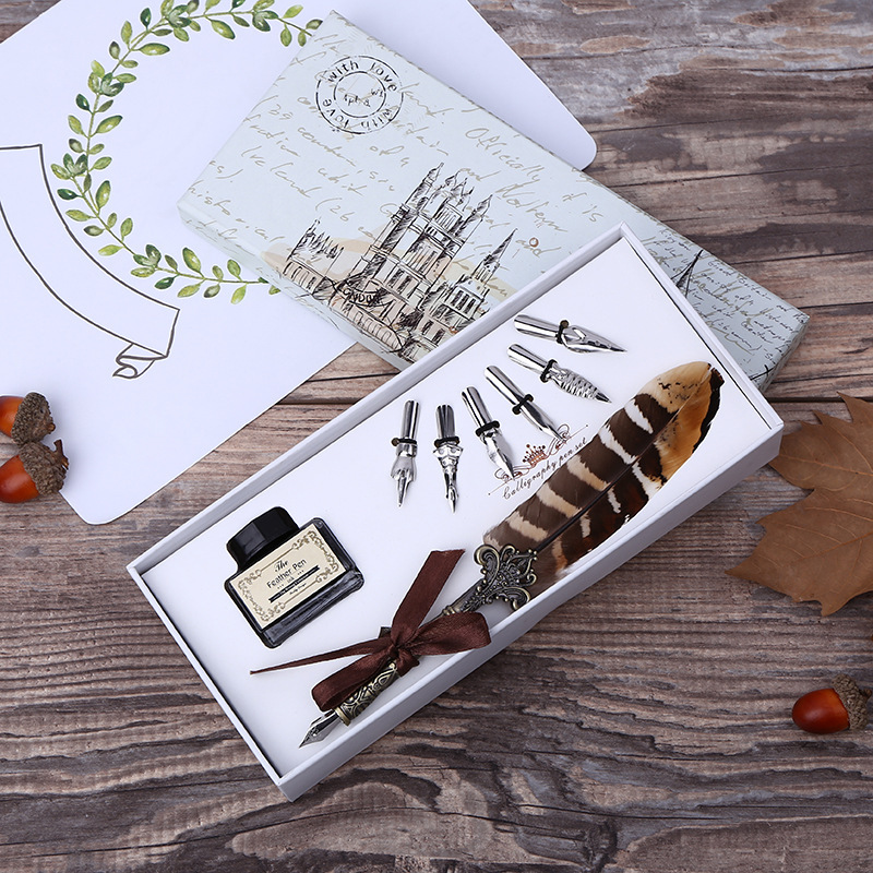 Set Tinta Pena Celup Bulu Retr - Calligraphy Pen Set ulasan dan harga