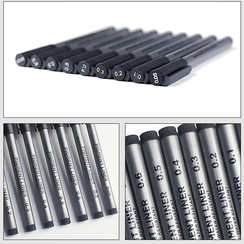 9Pcs/set Pulpen Liner Micron T - Calligraphy Pen Set ulasan dan harga