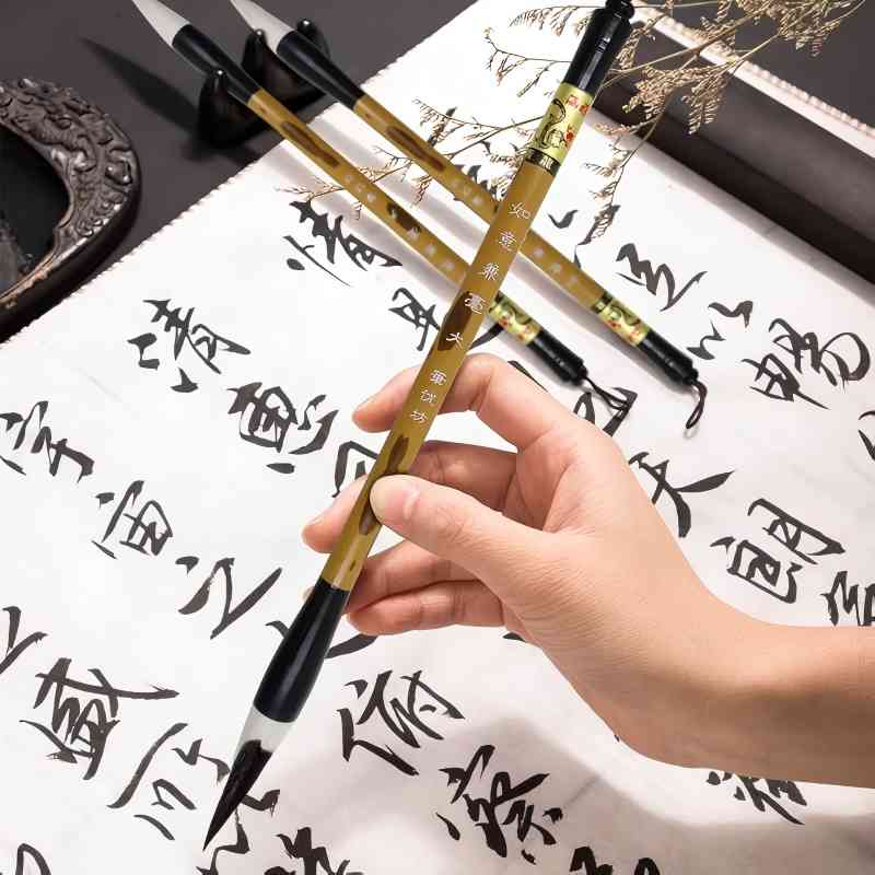 Kuas Tulis Cina 3 Ukuran denga - Calligraphy Pen Set ulasan dan harga