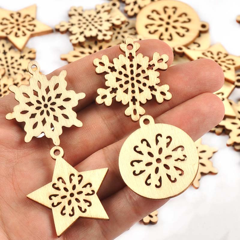 25 buah 34mm kepingan salju ca - Art And Craft Xmas Tree ulasan dan harga