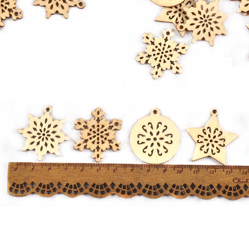 25 buah 34mm kepingan salju ca - Art And Craft Xmas Tree ulasan dan harga