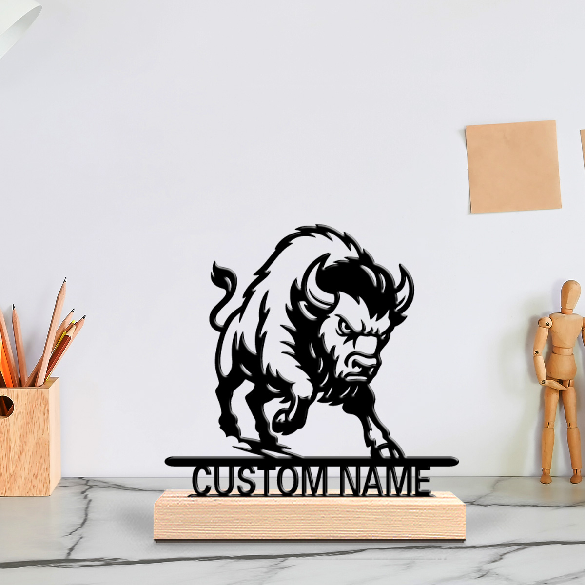 1pc Patung Singa Minimalis Log - Art Craft Wood ulasan dan harga