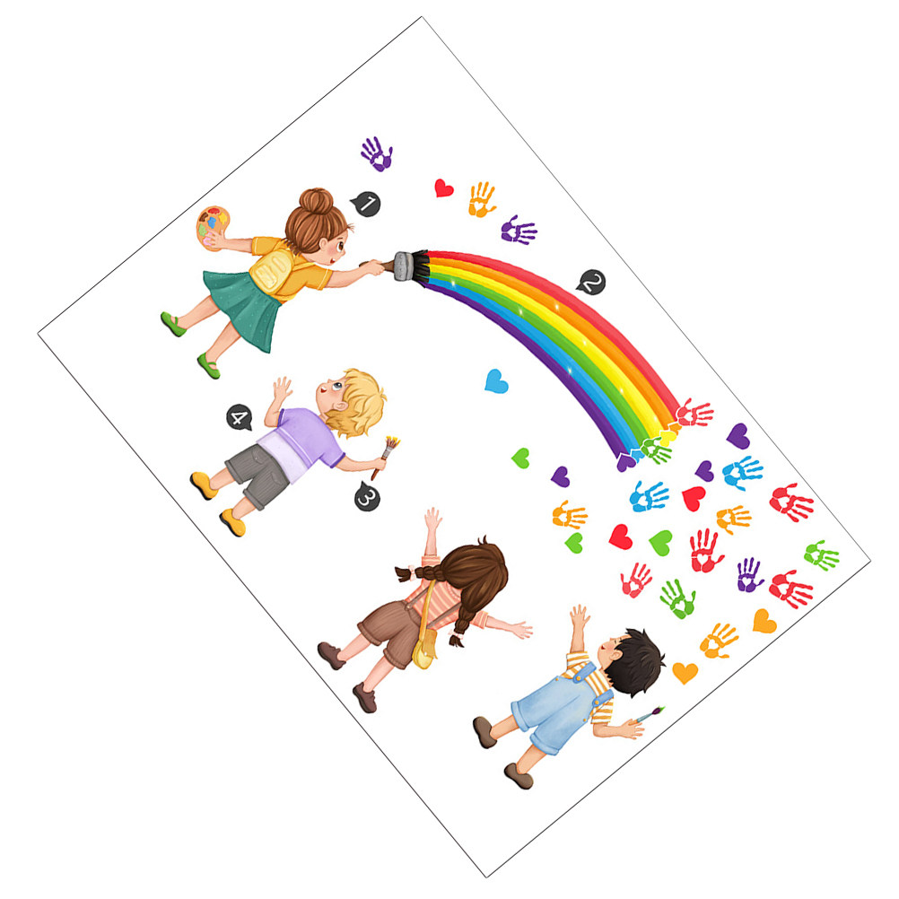 Dekorasi Dinding Pelangi DIY S - Art And Craft For Nursery ulasan dan harga