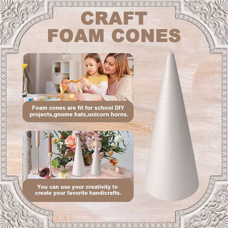 24 Paket Kerucut Busa untuk Se - Art Craft Christmas Tree ulasan dan harga