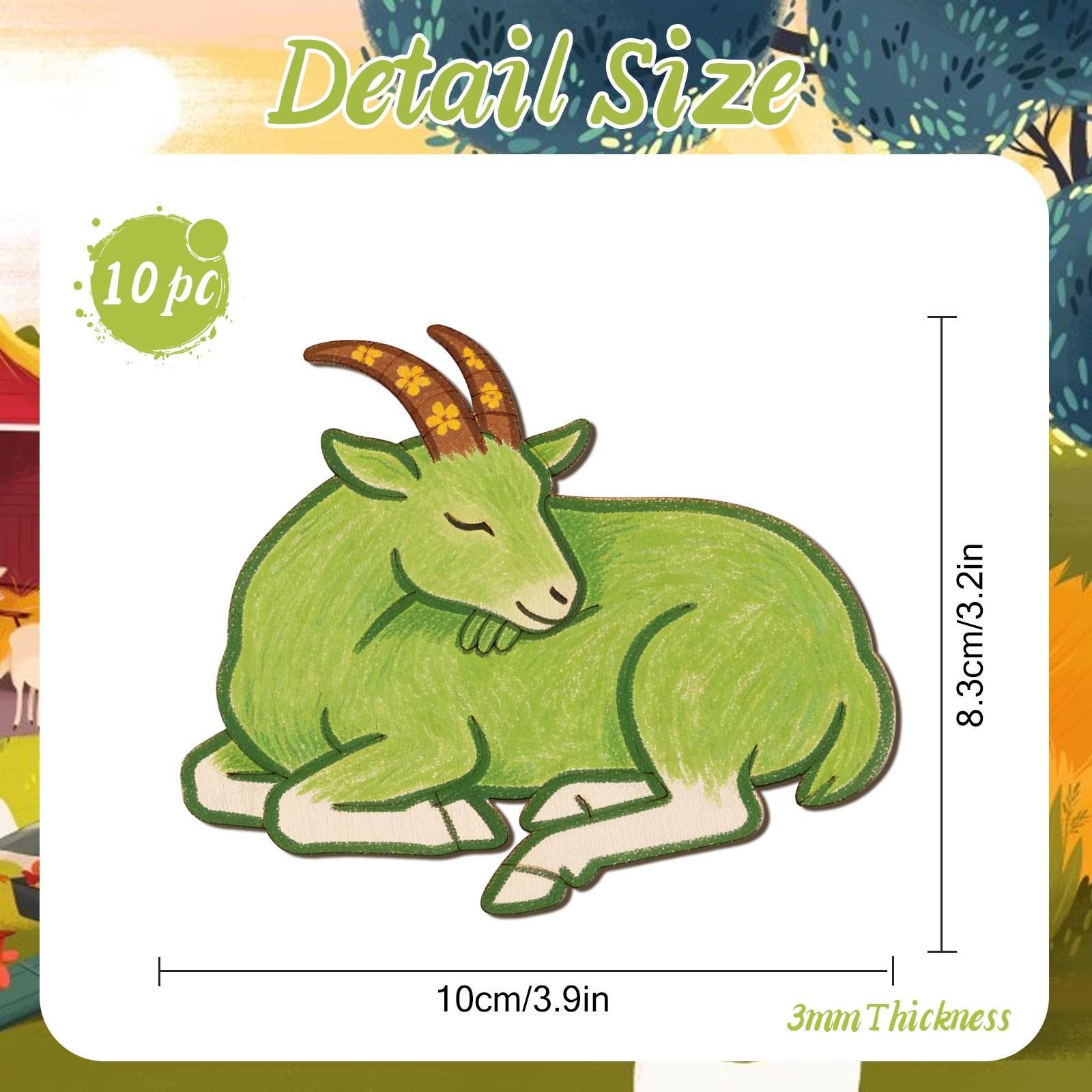 10pcs/set Ornamen Hewan Domba  - Art Craft Animals ulasan dan harga
