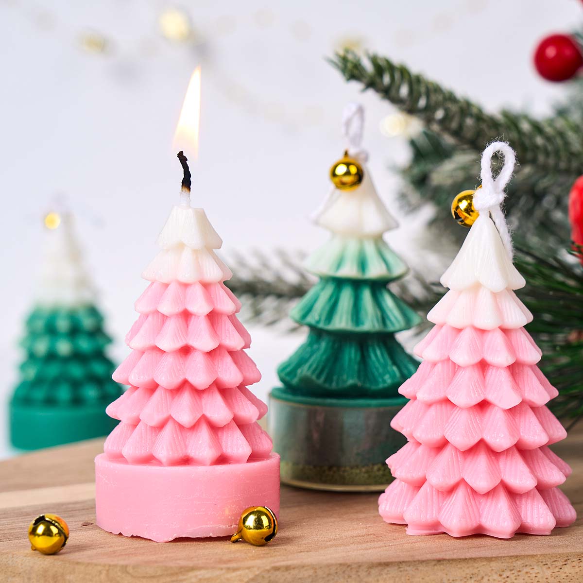 Cetakan Lilin Silikon Pohon Na - Art And Craft Xmas Tree ulasan dan harga