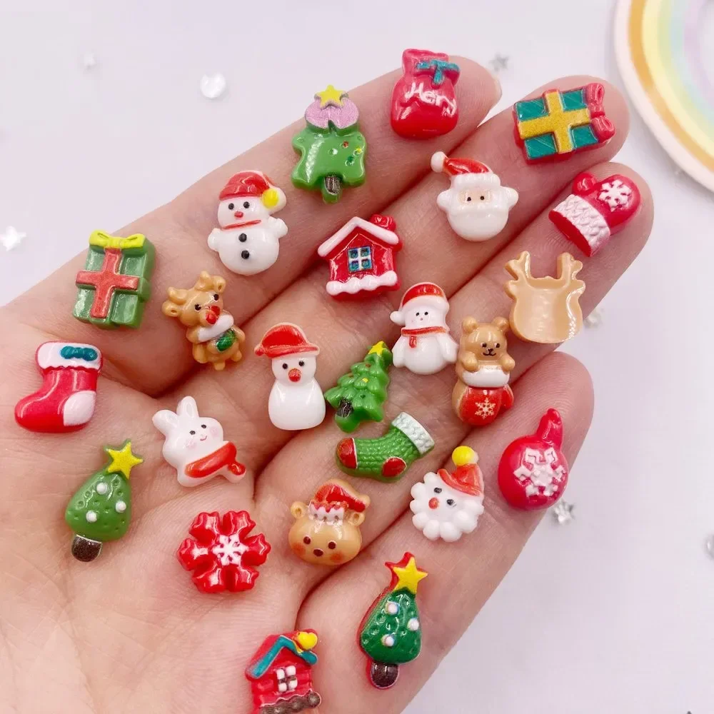 50 buah Resin Mini warna-warni - Art Craft Christmas Tree ulasan dan harga