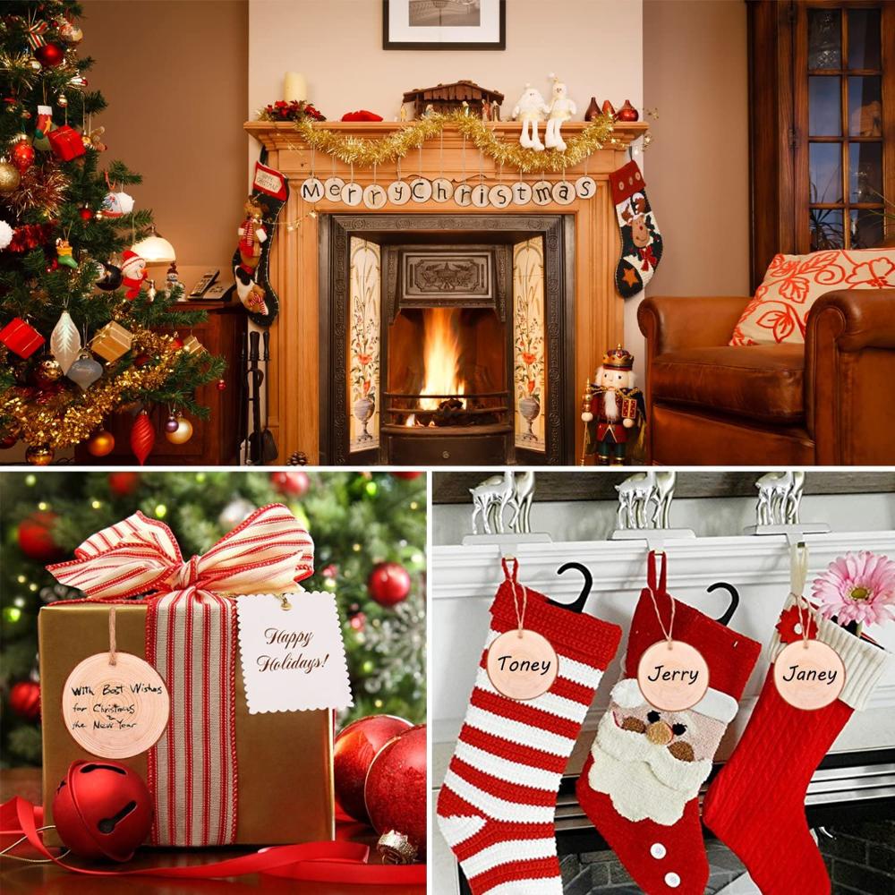 Potongan Kayu Alami Kit Keraji - Art Craft Christmas Tree ulasan dan harga