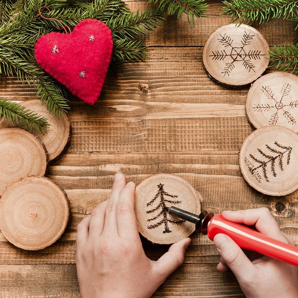 Potongan Kayu Alami Kit Keraji - Art Craft Christmas Tree ulasan dan harga